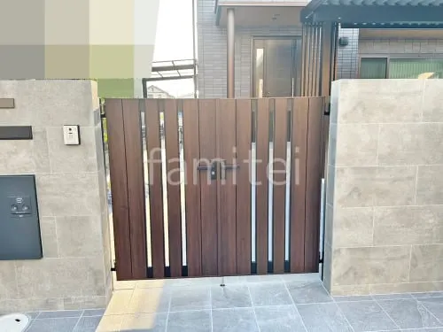 両開き 門扉 LIXIL 木製調AA TS1型 