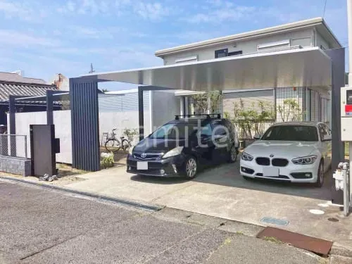 カーポート２台(ワイド) ツイン LIXIL カーポートSC フラット屋根 吊り下げ屋根