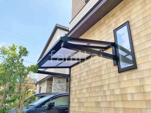 柱なしテラス屋根 （雨除け1階用） YKKAP ソラリアF フラット屋根 スタンダード 壁付