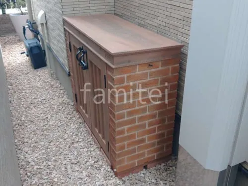 ディーズガーデン おしゃれ木製調FRP物置 ディーズガーデン カンナミニ 工事付 おしゃれ物置