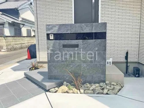 門柱 壁タイル貼り ニッタイ ミューラル 郵便受けポスト YKKAP エクステリアポストG3型