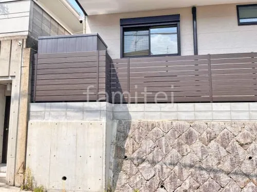 人工木・樹脂 フェンス（木調） F＆F マイティウッド デコll 目隠し 木調・ラティス 樹脂