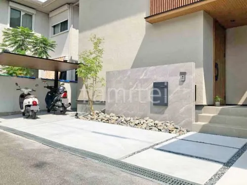 新築シンプル オープン外構