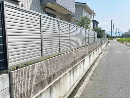 アルミ形材 フェンス LIXIL AB YL3型 横ルーバー3 目隠し ブロック塀 （化粧ブロック） ユニソン ジャスティ 