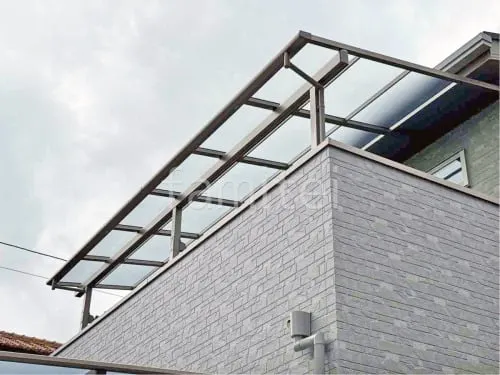 ２階ベランダ屋根 連棟  LIXIL スピーネF フラット屋根 スタンダード 壁付