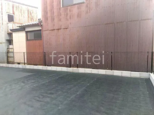 スチールメッシュ フェンス YKKAP イーネット3F型 スチール柱 境界・メッシュ ブロック塀 （化粧ブロック） 太陽エコブロックス 普通CB 