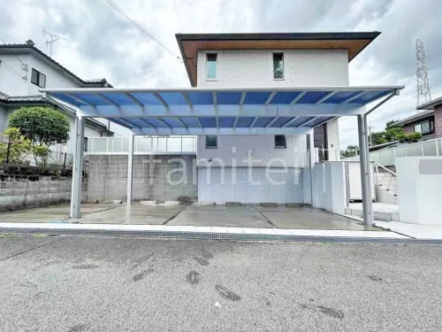 カーポート３台 （横ワイド トリプル） YKKAP エフルージュ FIRST フラット屋根