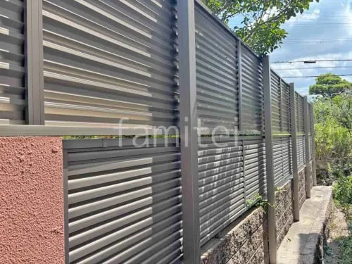 目隠しフェンス塀 三協アルミ レジリアYL1型 3段柱 上段のみ