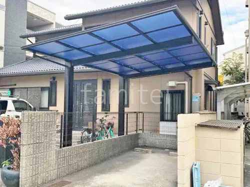 カーポート１台 （単棟） YKKAP エフルージュ FIRST Z 風38 フラット屋根