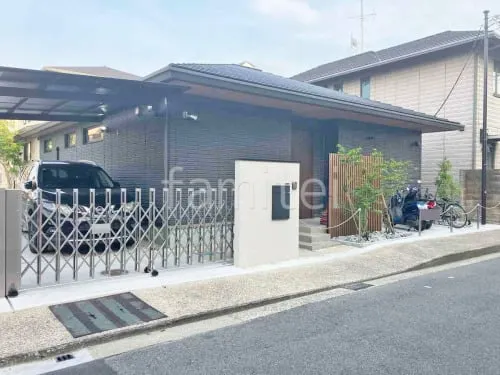 新築シンプル セミクローズ外構