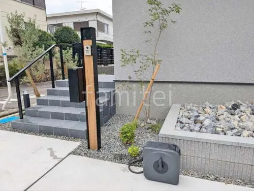 機能門柱 照明なし  三協アルミ 木製調ファノーバ2 パターンA 