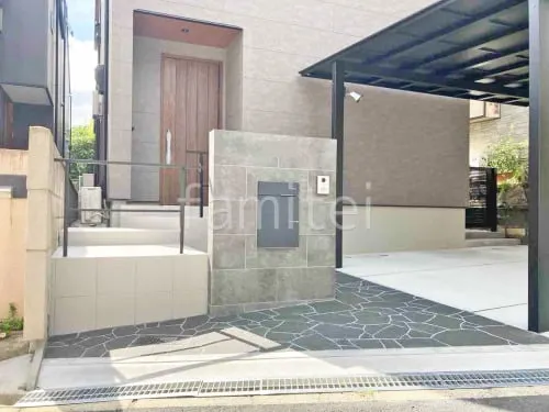 新築シンプル オープン外構