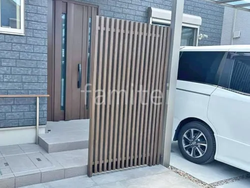 目隠しフェンス塀 三協アルミ 木製調エルファードM1型