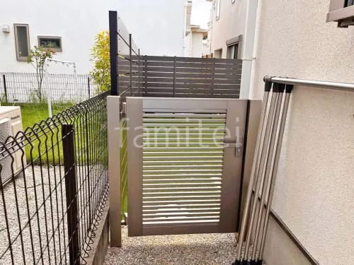 片開き 門扉 LIXIL AB YR1型 細横桟 