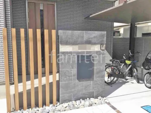 門柱 壁タイル貼り ニッタイ ローク 宅配ボックス ユニソン ヴィコDB100