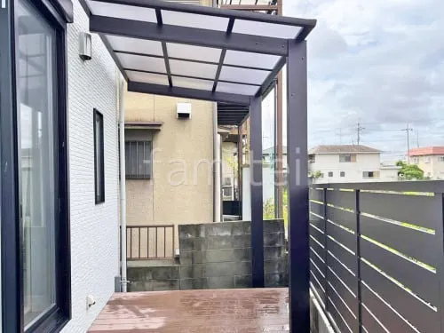 １階テラス屋根 （雨除け） YKKAP 独立式 レセパ Lタイプ フラット屋根 独立式 スタンダード