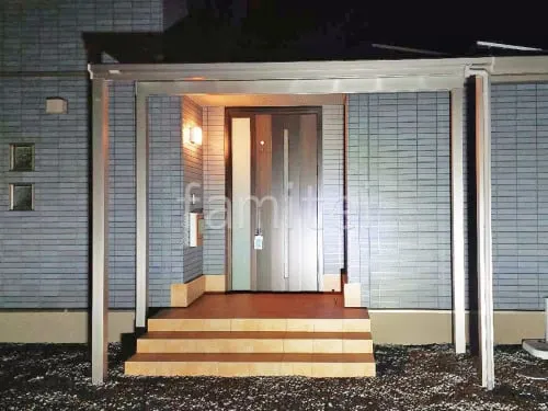 １階テラス屋根 （雨除け） YKKAP ソラリアF 積雪100cm対応 フラット屋根 スタンダード 壁付