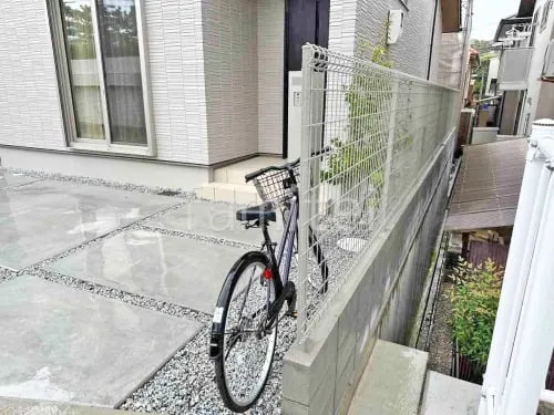 スチールメッシュ フェンス YKKAP イーネット3F型 スチール柱 境界・メッシュ