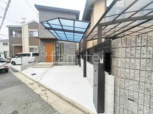 カーポート１台 （単棟） YKKAP エフルージュ FIRST 変形地対応 フラット屋根