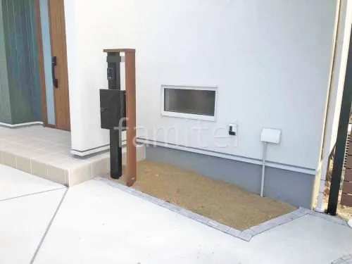 機能門柱 照明なし  YKKAP 木製調 ルシアスポストユニットHD03型 