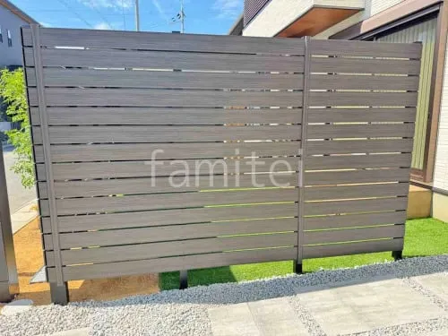 人工木・樹脂 フェンス（木調） F＆F マイティウッド デコll 高尺タイプ 目隠し 木調・ラティス 樹脂