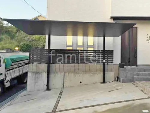 カーポート１台 （単棟） LIXIL 木製調 カーポートSC フラット屋根 吊り下げ屋根