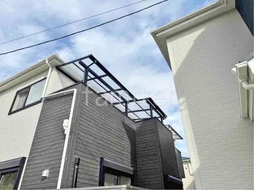 ２階ベランダ屋根  YKKAP ソラリアF フラット屋根 スタンダード 壁付