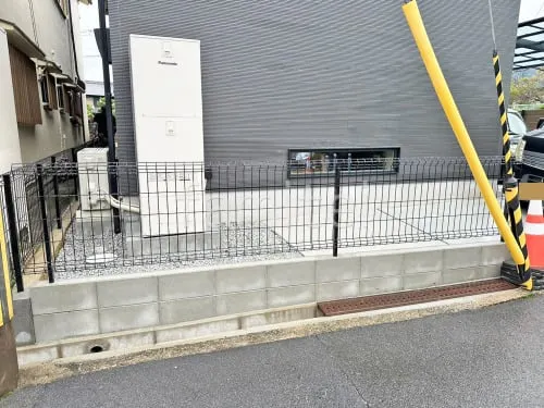 スチールメッシュ フェンス YKKAP イーネット3F型 スチール柱 境界・メッシュ