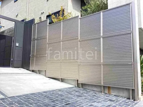 目隠しフェンス塀 LIXIL AB YM2型 3段柱