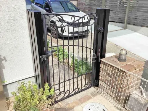 片開き 門扉 三協アルミ キャスリート8型 