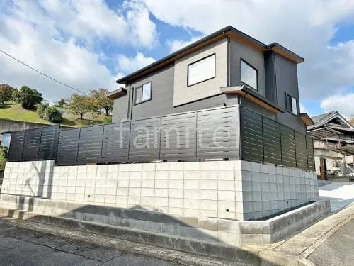 ブロック塀 （化粧ブロック） 太陽エコブロックス 普通CB  アルミ形材 フェンス LIXIL AB YS3型 横スリット3 目隠し