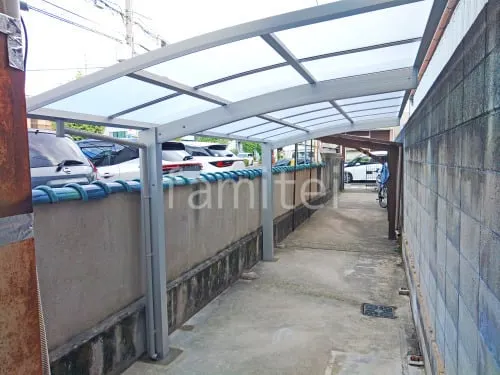 サイクルポート 自転車バイク屋根 YKKAP アリュース アール屋根