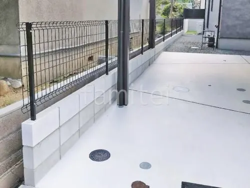 スチールメッシュ フェンス YKKAP イーネット3F型 スチール柱 境界・メッシュ