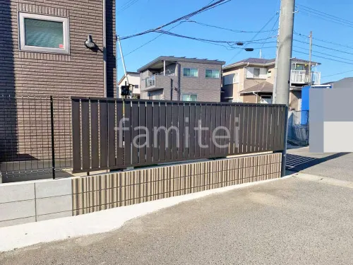 アルミ形材 フェンス LIXIL AB TS2型 縦スリット2 目隠し ブロック塀 （化粧ブロック） ユニソン アルタ 