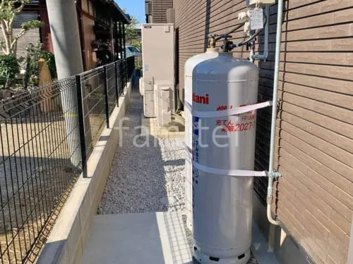 犬走り 防犯砂利敷き バラス砕石 防草シート加工