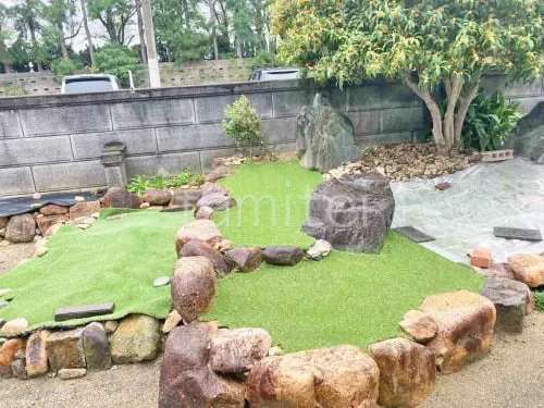 人工芝 防草シート加工 ヨシミツ毛織 リアル人工芝 35mm 