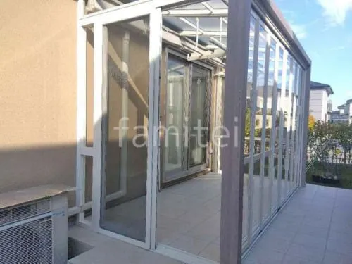 ガーデンサンルーム  LIXIL 木製調ガーデンルームGF 折戸仕様 フラット屋根