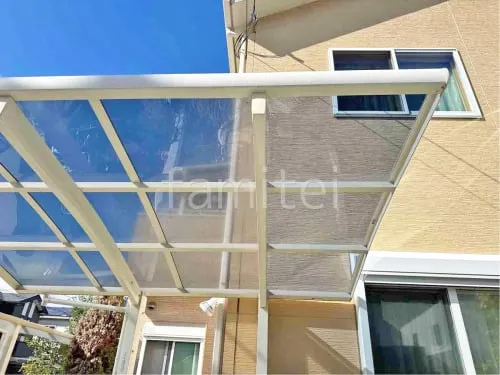 既存サイクルポート屋根補修