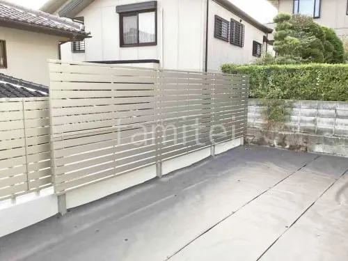 目隠しフェンス塀 YKKAP シンプレオYS3型 2段柱