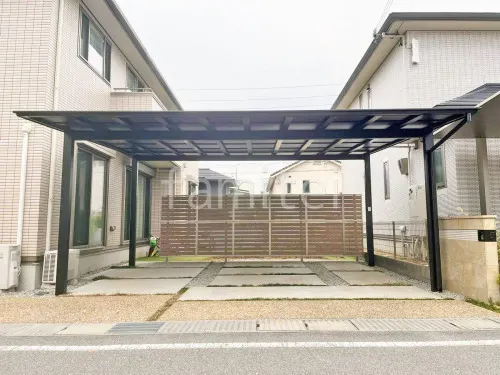 カーポート２台(ワイド) ツイン LIXIL ネスカＦ フラット屋根