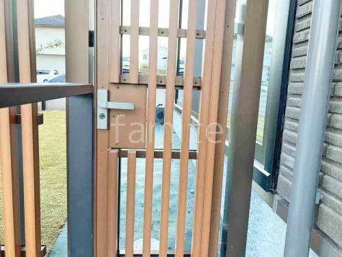 勝手口門扉 F&F ラインスタイル門扉(内開き) 片開き