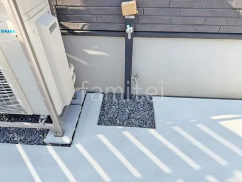 立水栓  ユニソン スプレスタンド60 蛇口2個付 