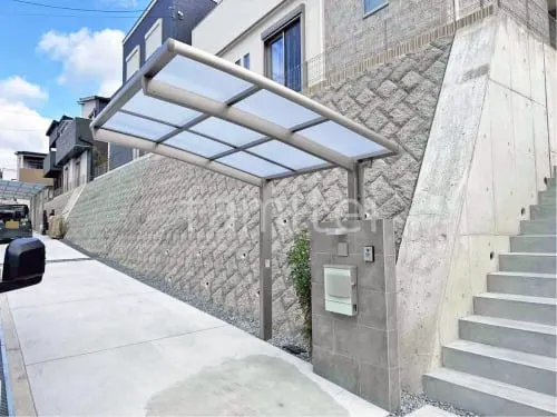 サイクルポート 自転車バイク屋根 LIXIL ネスカR ミニ アール屋根