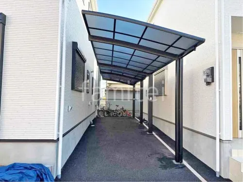 カーポート２台(縦) 連棟 LIXIL ネスカＲ アール屋根