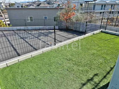 スチールメッシュ フェンス YKKAP イーネット3F型 スチール柱 境界・メッシュ ブロック塀 （化粧ブロック） 太陽エコブロックス 普通CB 