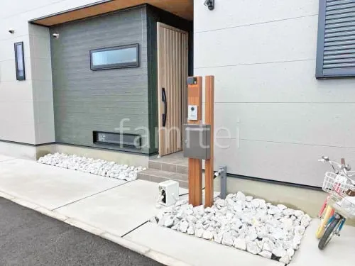 木製調デザインアルミ角柱門柱 プランパーツ 郵便受けポスト Panasonic クリアスFF