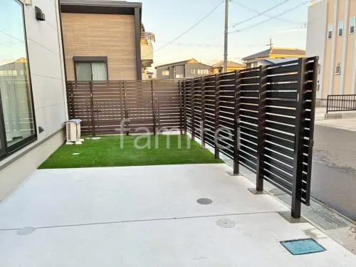 目隠しフェンス塀 YKKAP シンプレオYS3型 2段柱