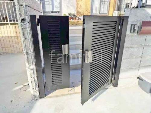 親子両開き 門扉 LIXIL AB YM1型 横目隠し 