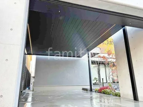 カーポート２台(ワイド) ツイン 三協アルミ FII フラット屋根 吊り下げ屋根