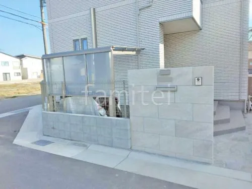 門柱 壁タイル貼り ユニソン ロッキア 郵便受けポスト LIXIL エクスポストS-1型